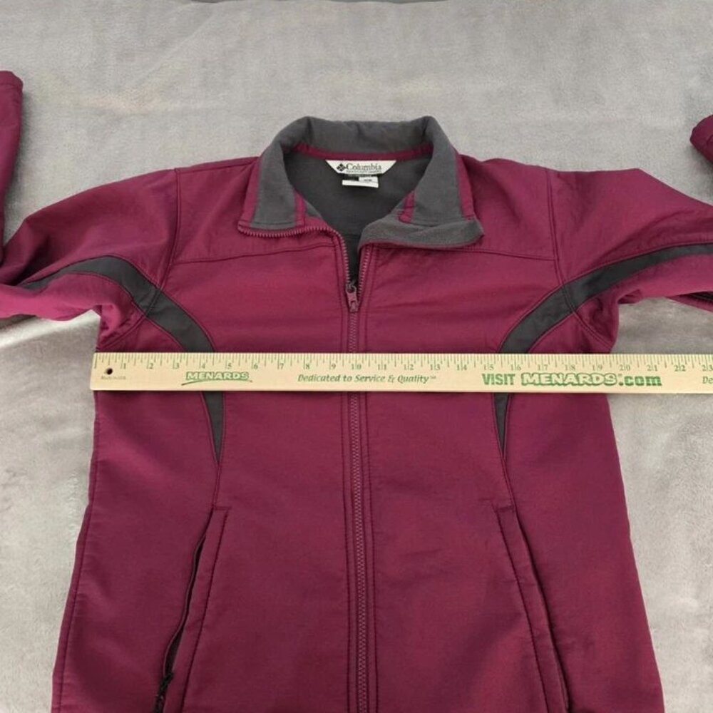 Columbia Women’s‎ Fleece Lined Jacket Medium Burgundy Full Zip Outdoor. 428 - Picture 6 of 8